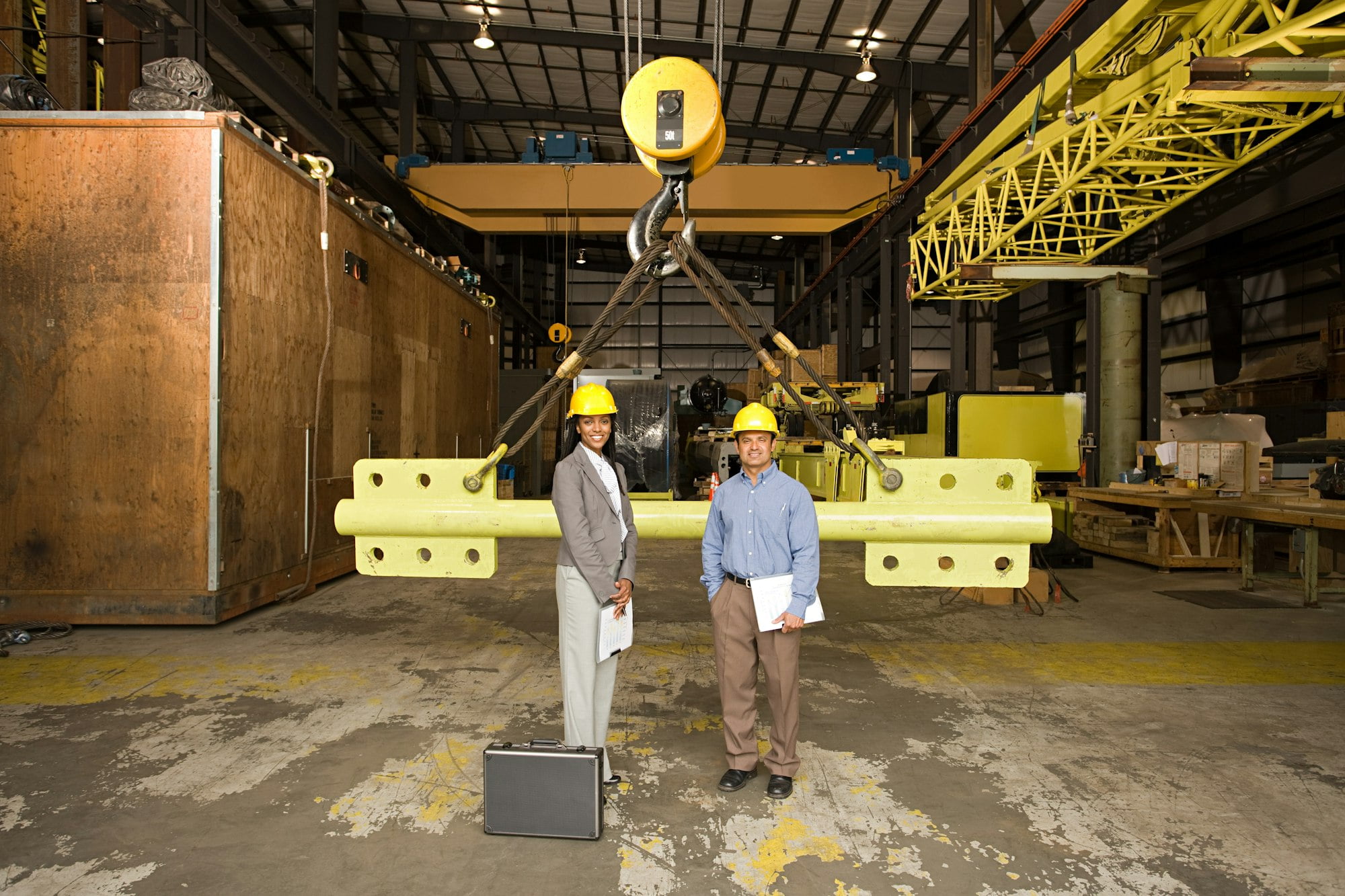 Colleagues in warehouse