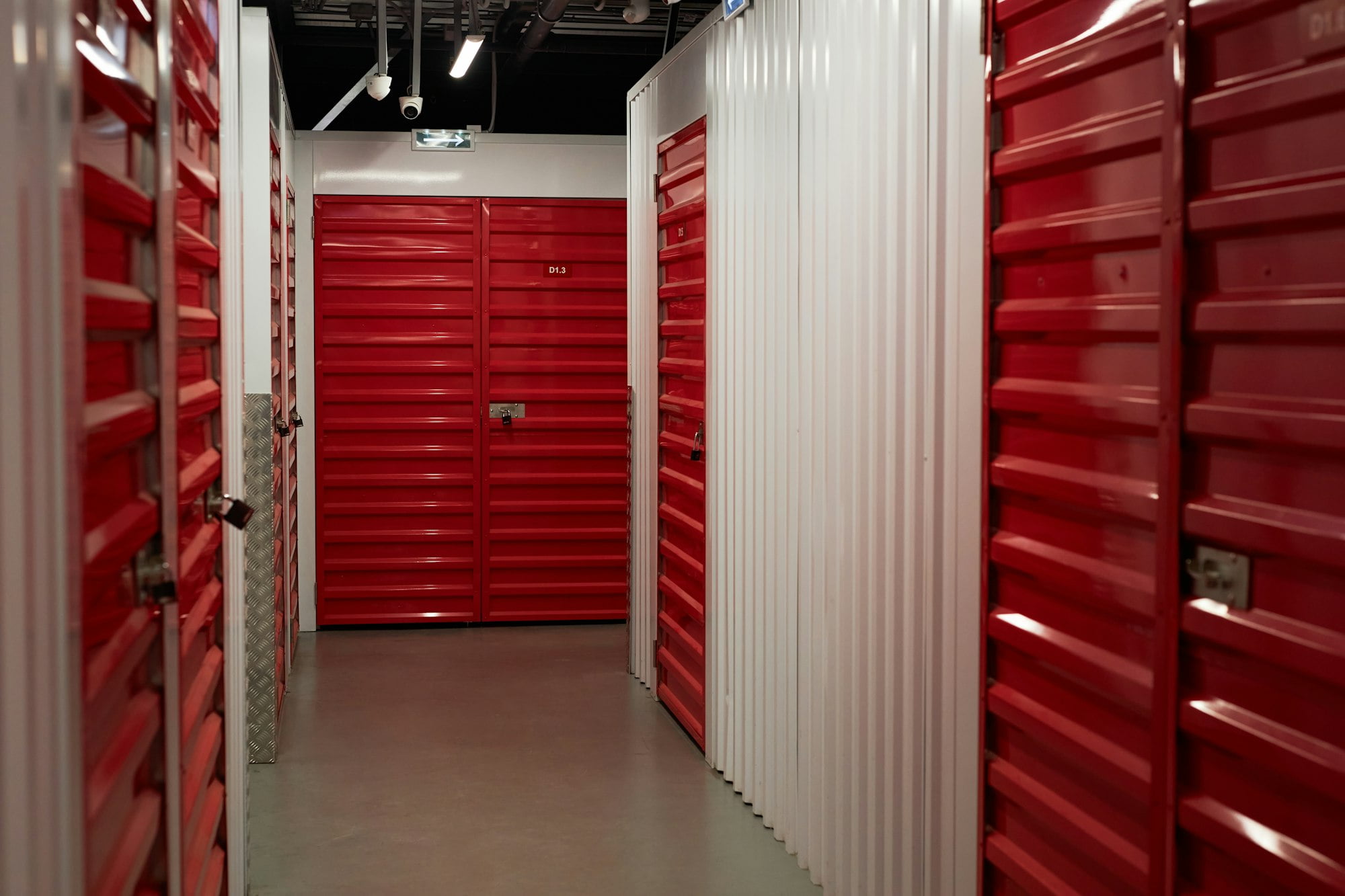 Doors of Storage Units in Warehouse